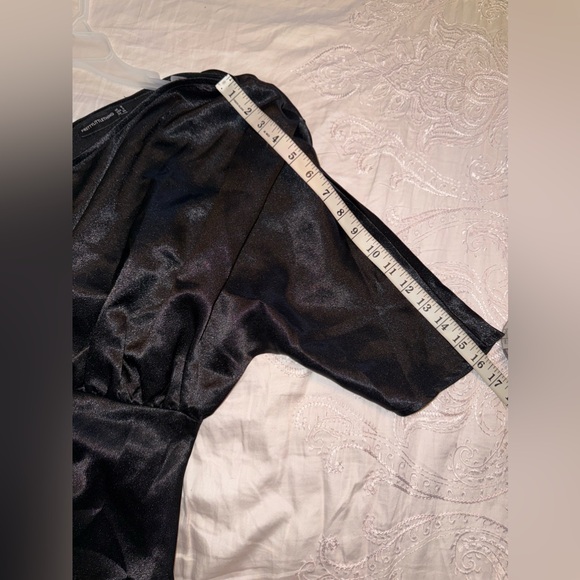 Pretty Little Thing NWOT Black Satin Midi Dress - Picture 7 of 8